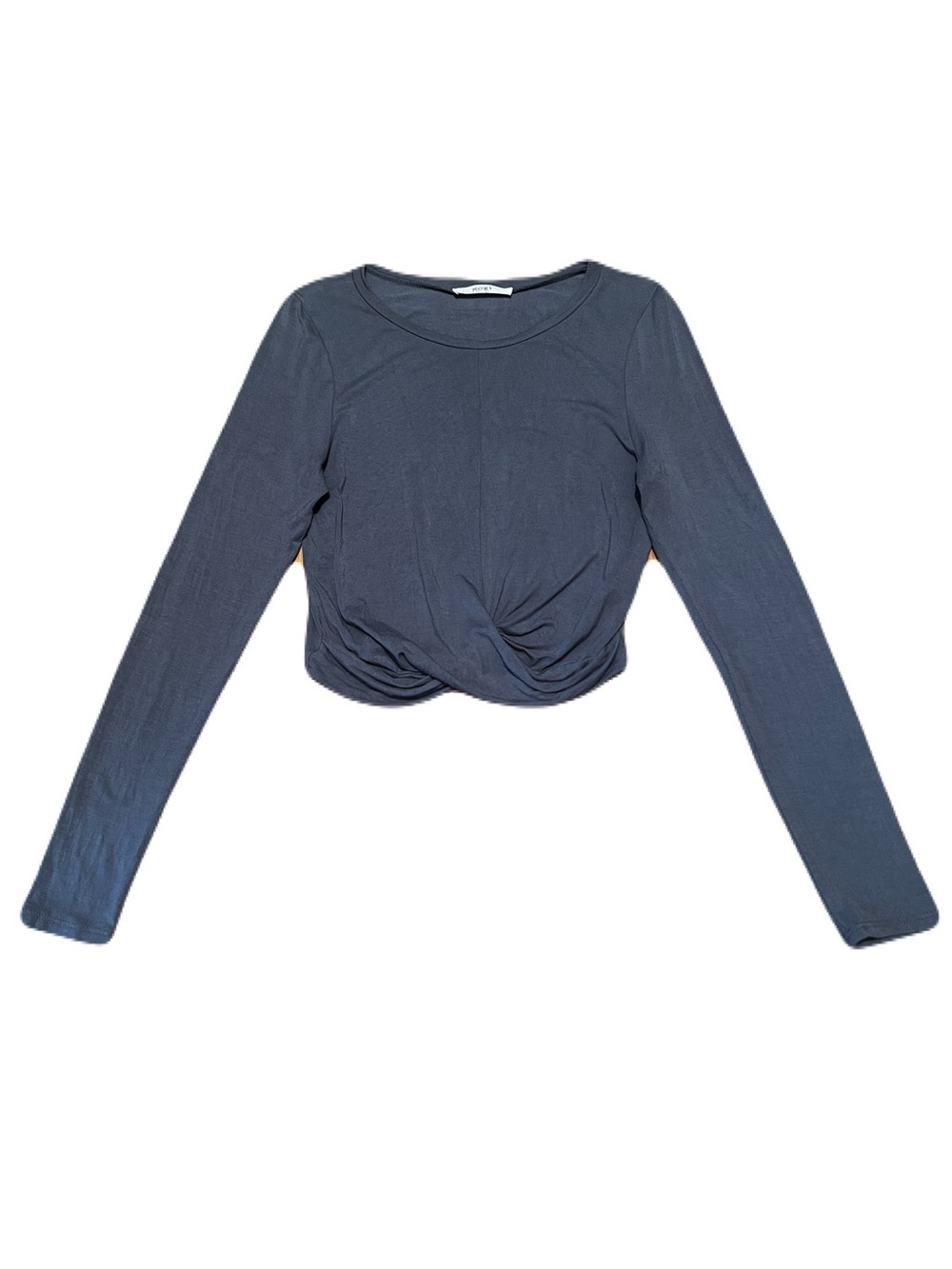 Sozy The Twist Front Long Sleeve Crop Top, Women’s size Medium